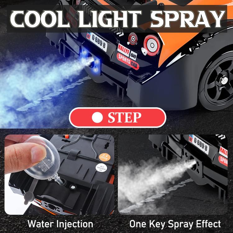 1:16 4WD Drift Spray Light Electric Remote Control Racing Car Toy, Model: SC16A05 - With 1 Lithium Battery