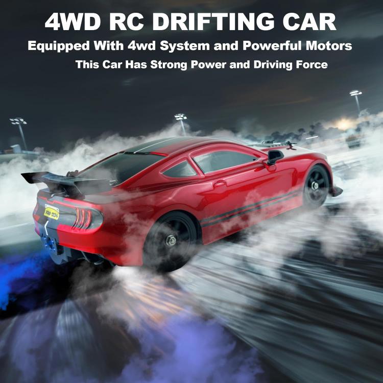 1:16 4WD Drift Spray Light Electric Remote Control Racing Car Toy, Model: SC16A02 - With 1 Lithium Battery