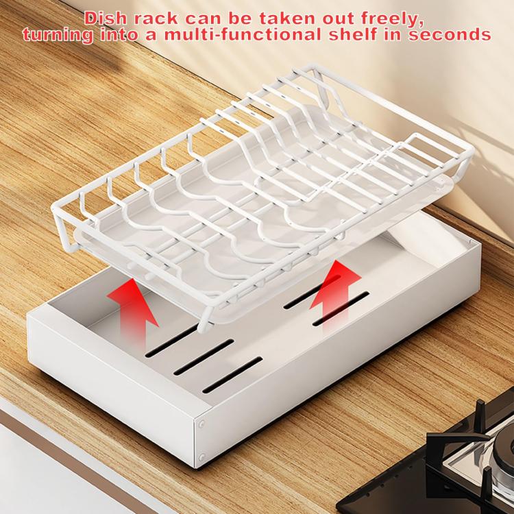 Pull-out Drainable Bowl Dish Storage Rack Cabinet Organizer Slide-out Drawer