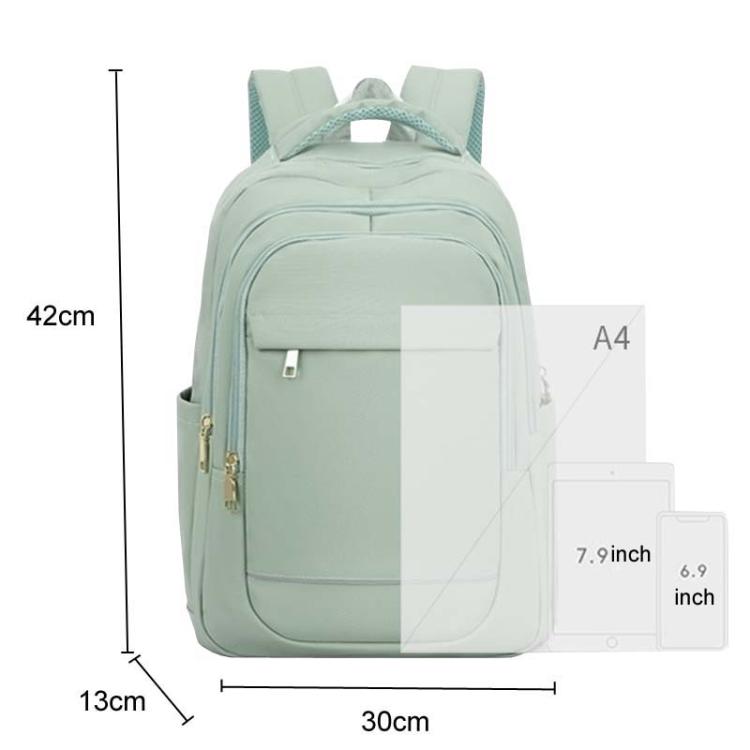 SKV B23874 Large Capacity Water Resistant Double Shoulder Casual Laptop Bag - Matcha Color