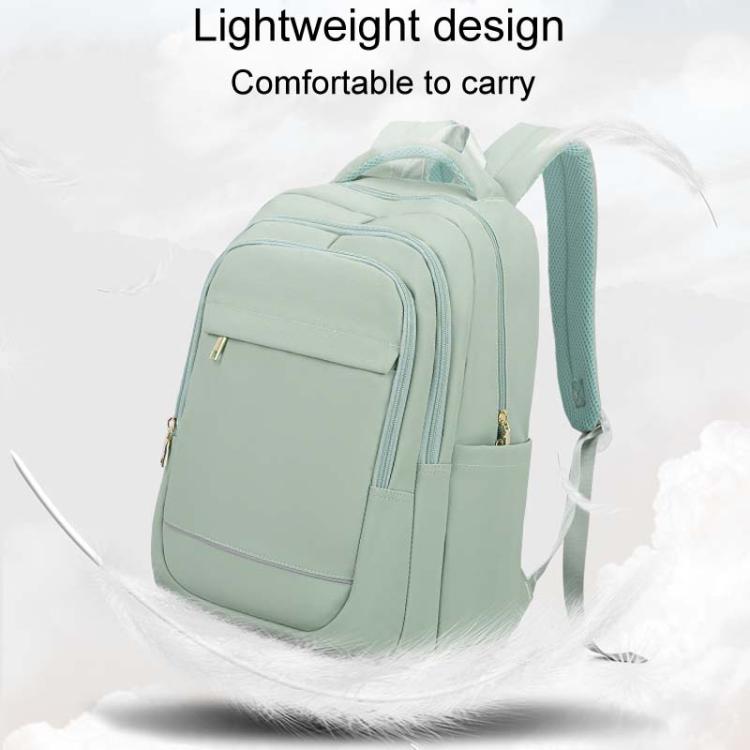 SKV B23874 Large Capacity Water Resistant Double Shoulder Casual Laptop Bag - Matcha Color