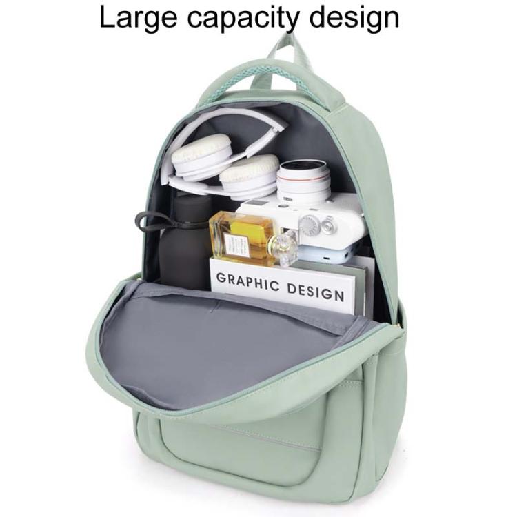 SKV B23874 Large Capacity Water Resistant Double Shoulder Casual Laptop Bag - Matcha Color