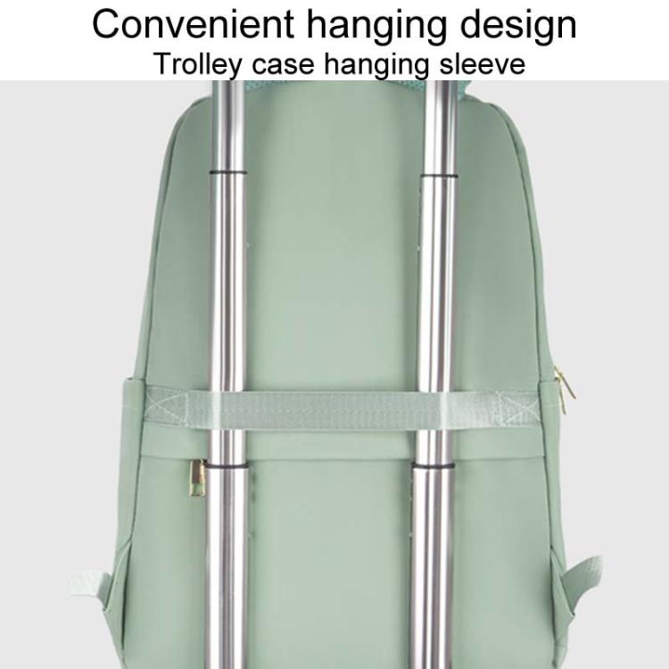 SKV B23874 Large Capacity Water Resistant Double Shoulder Casual Laptop Bag - Matcha Color