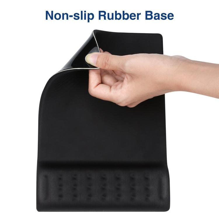 Rectangular Memory Foam Slow Rebound Wrist Breathable Mouse Pad - Black