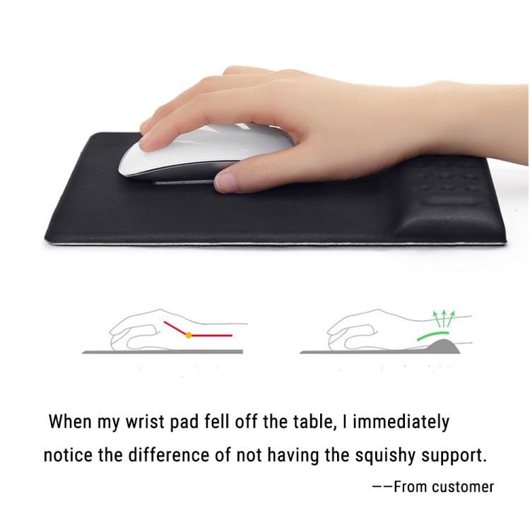 Rectangular Memory Foam Slow Rebound Wrist Breathable Mouse Pad - Black