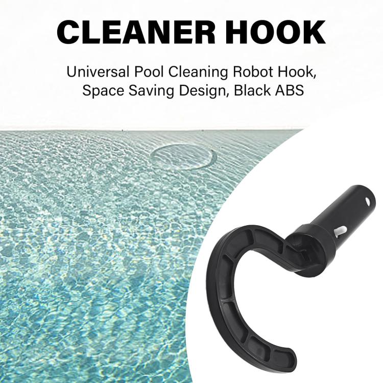 Pool Robot Cleaners Fixedly Connected Telescopic Pole Hook - Black