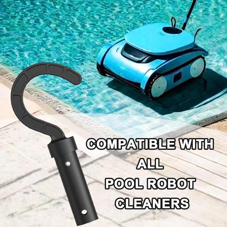 Pool Robot Cleaners Fixedly Connected Telescopic Pole Hook - Black