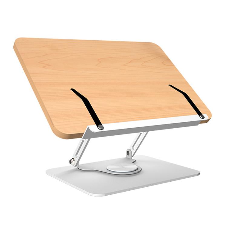 Vaydeer YD1011 360-Degree Rotating Lifting Reading Stand Multifunctional Folding Tablet Stand - Silver