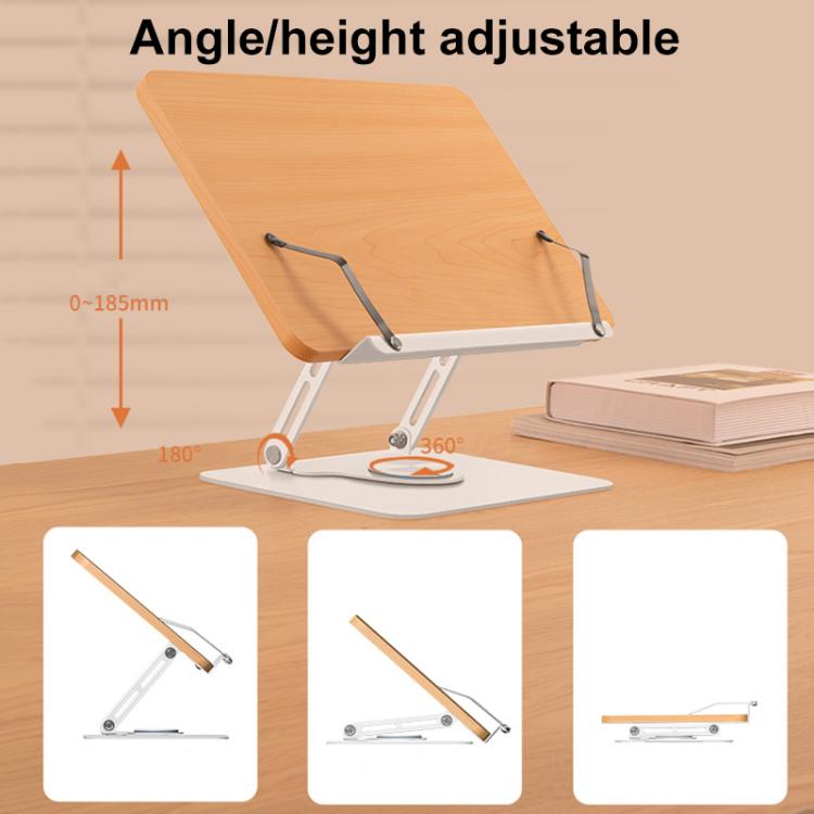 Vaydeer YD1011 360-Degree Rotating Lifting Reading Stand Multifunctional Folding Tablet Stand - Silver