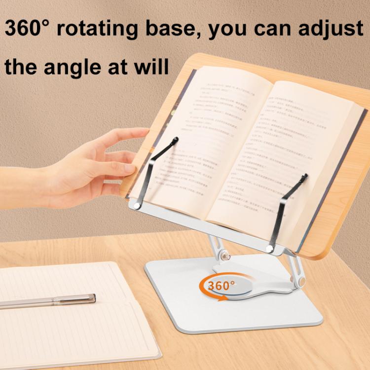 Vaydeer YD1011 360-Degree Rotating Lifting Reading Stand Multifunctional Folding Tablet Stand - Silver