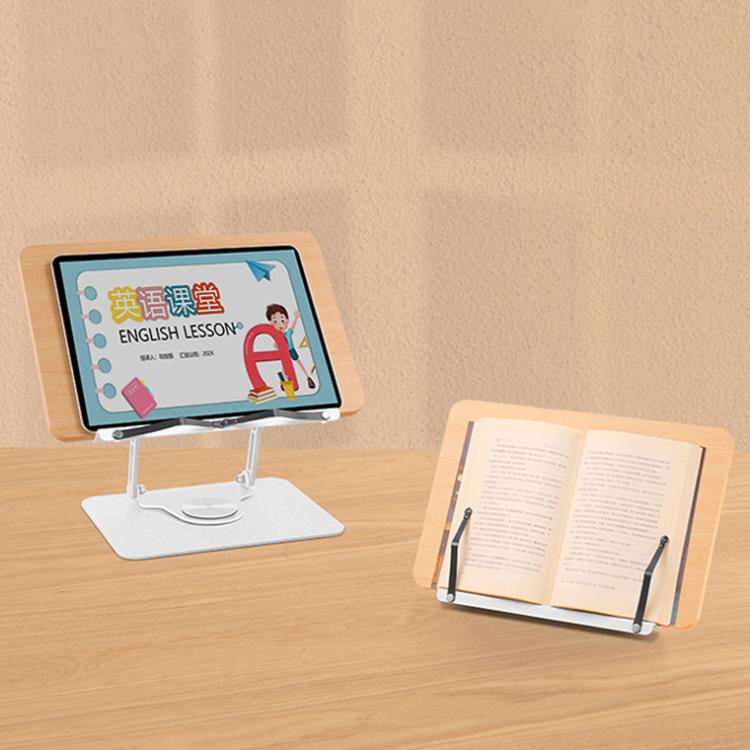 Vaydeer YD1011 360-Degree Rotating Lifting Reading Stand Multifunctional Folding Tablet Stand - Silver