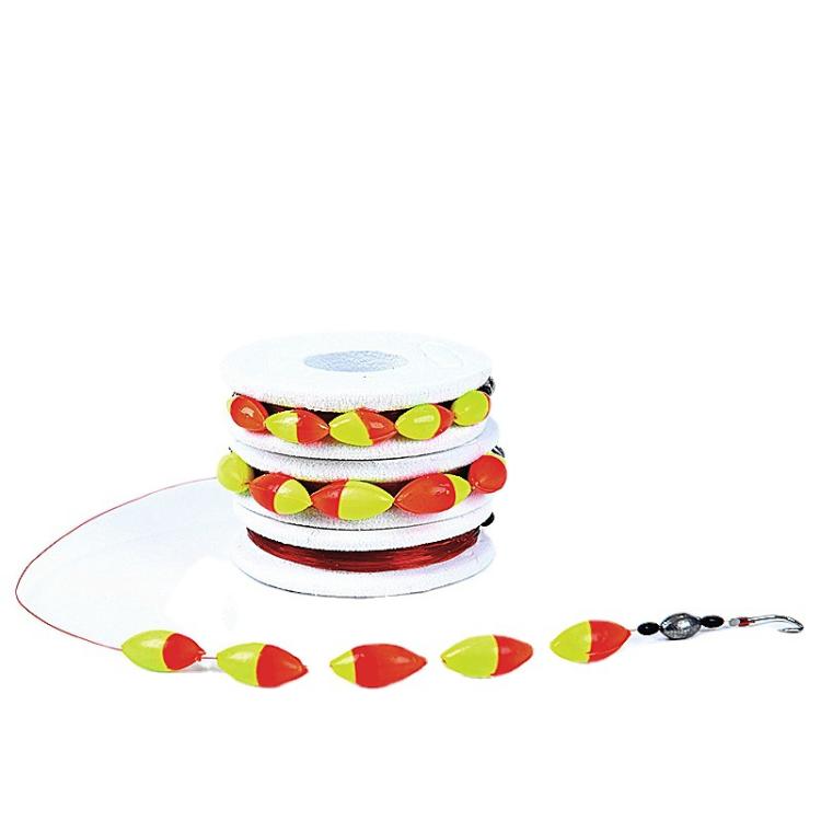10pcs /Pack  3.6m Traditional Seven Star Fishing Float Line Set With Single Hook, Line Number: 2.0
