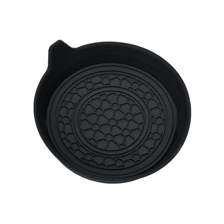 Car Bowl-shaped Non-slip Heat-insulating Double-ring Water Coaster, Color: Black
