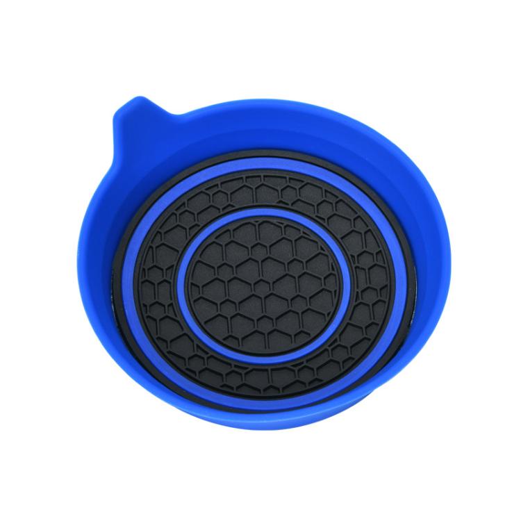 Car Bowl-shaped Non-slip Heat-insulating Double-ring Water Coaster, Color: Blue