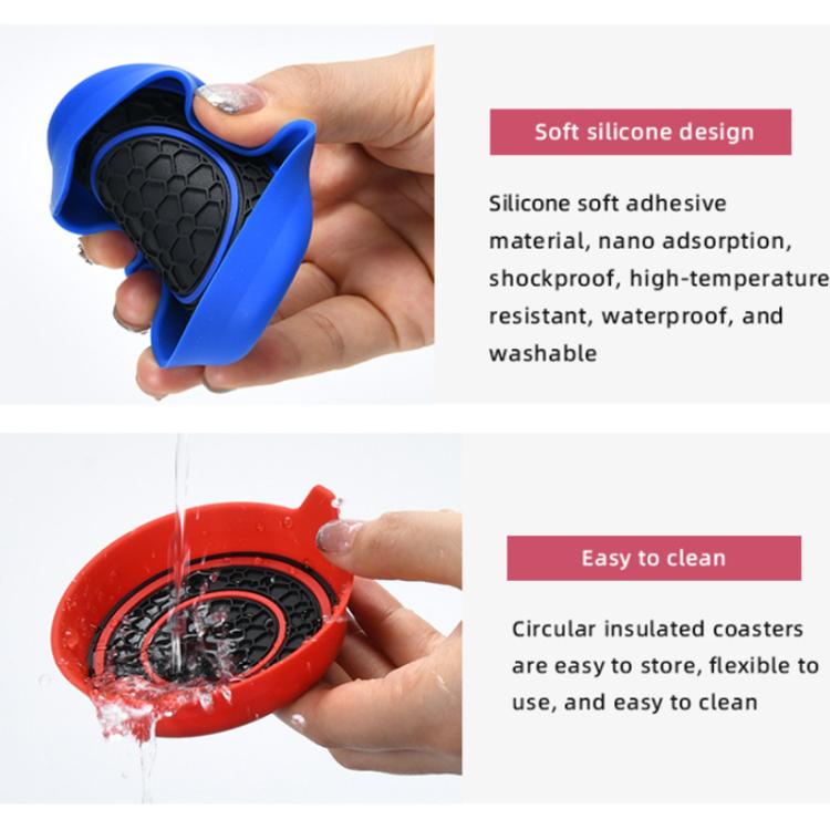 Car Bowl-shaped Non-slip Heat-insulating Double-ring Water Coaster, Color: White