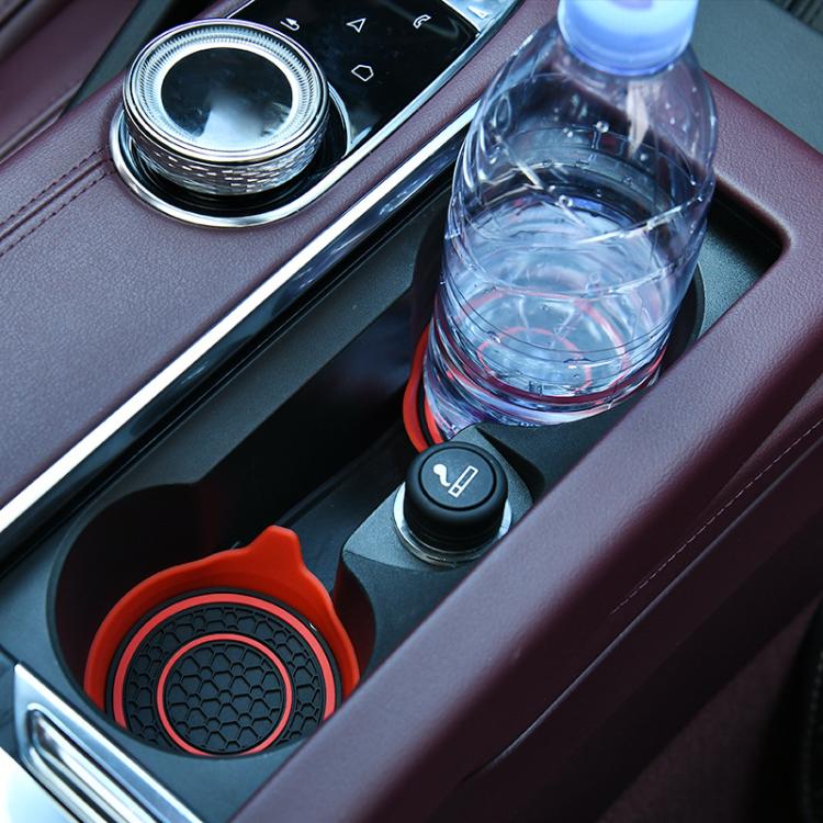 Car Bowl-shaped Non-slip Heat-insulating Double-ring Water Coaster, Color: Purple
