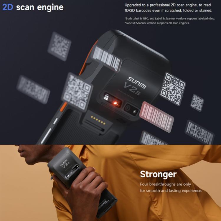 SUNMI V2s Scanning Label Printing Cash Register, Spec: NFC 2+16G