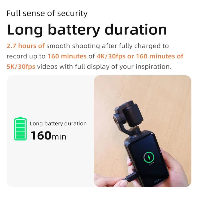 Ordro HD DV Three-Axis Anti-Shake Gimbal Rotating Screen Pocket Camera