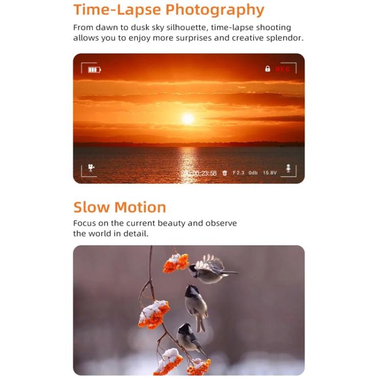 Ordro HD DV Three-Axis Anti-Shake Gimbal Rotating Screen Pocket Camera