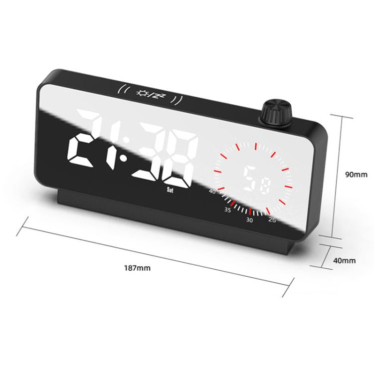 Multi-Functional LED Screen Mirror Charging Alarm Clock Reminder Visual Timer