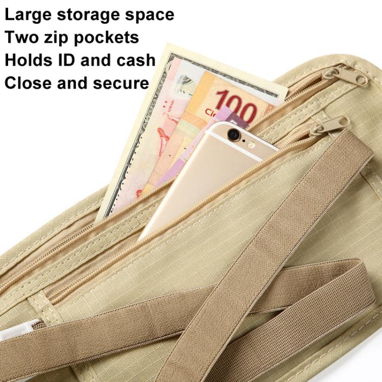 AOTU AT8853 Travelling Close Anti-theft Waist Pack Sports Thin Invisible Wallet