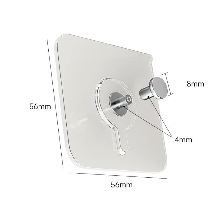 10pcs /Pack Transparent Seamless Strong Adhesive Hooks Nail Free Photo Frame Wall Hook 56x56mm