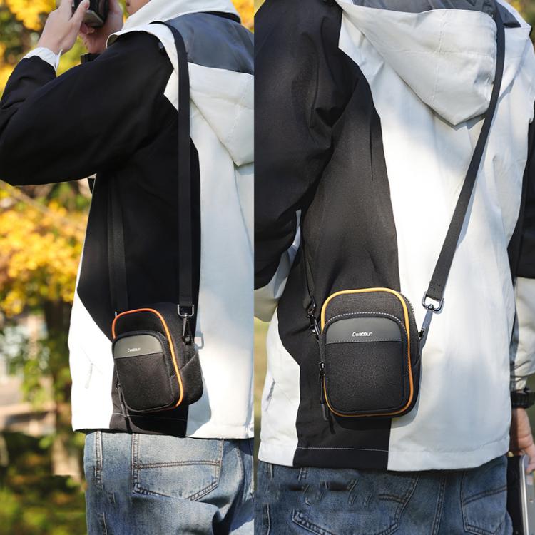 Cwatcun D168 Small Convenient Camera Bag Scratch-Resistant And Wear-Resistant Microslice Card Camera Pouch - Black
