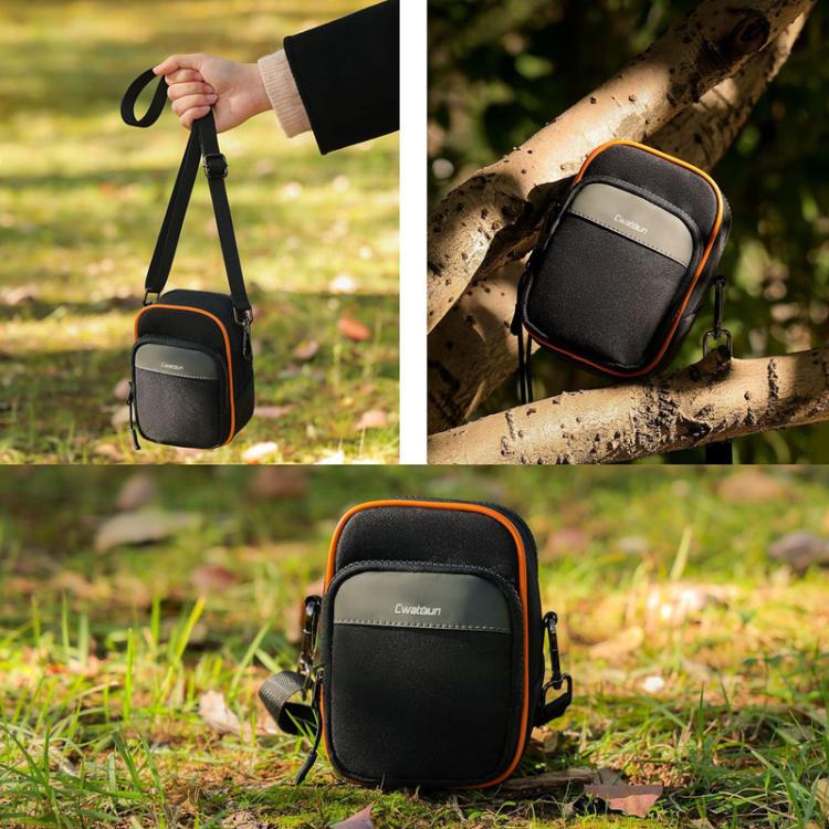 Cwatcun D168 Small Convenient Camera Bag Scratch-Resistant And Wear-Resistant Microslice Card Camera Pouch - Black