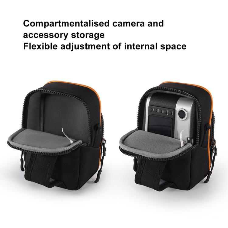 Cwatcun D168 Small Convenient Camera Bag Scratch-Resistant And Wear-Resistant Microslice Card Camera Pouch - Black