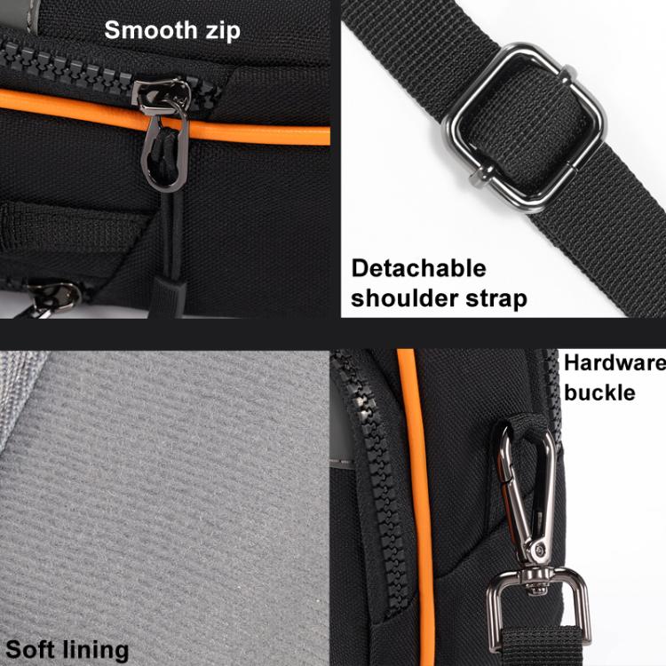 Cwatcun D168 Small Convenient Camera Bag Scratch-Resistant And Wear-Resistant Microslice Card Camera Pouch - Black
