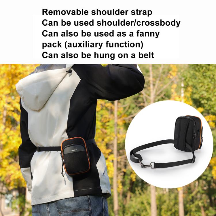 Cwatcun D168 Small Convenient Camera Bag Scratch-Resistant And Wear-Resistant Microslice Card Camera Pouch - Black