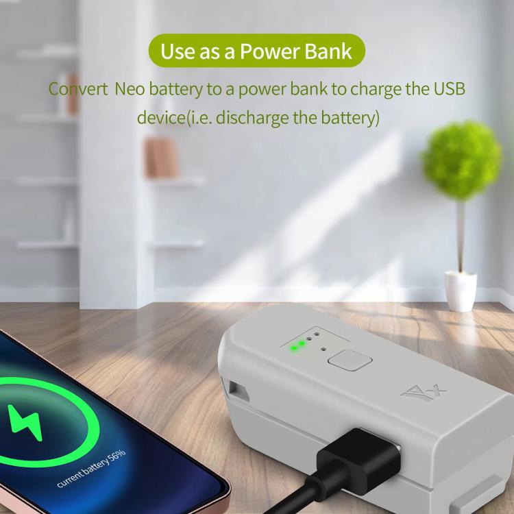 For DJI Neo Drone YX Battery Charger USB-C/Type-C Port Battery Manager - Gray