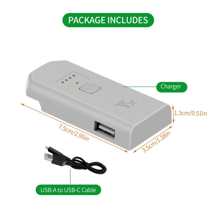 For DJI Neo Drone YX Battery Charger USB-C/Type-C Port Battery Manager - Gray