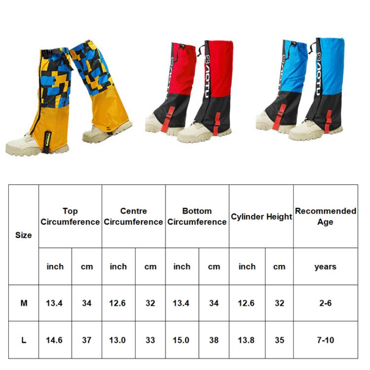 AOTU  AT8913 1pair Children Riding Skiing Waterproof Calf Protectors Outdoor Sandproof Shoes Covers, Color: Pink Cat M