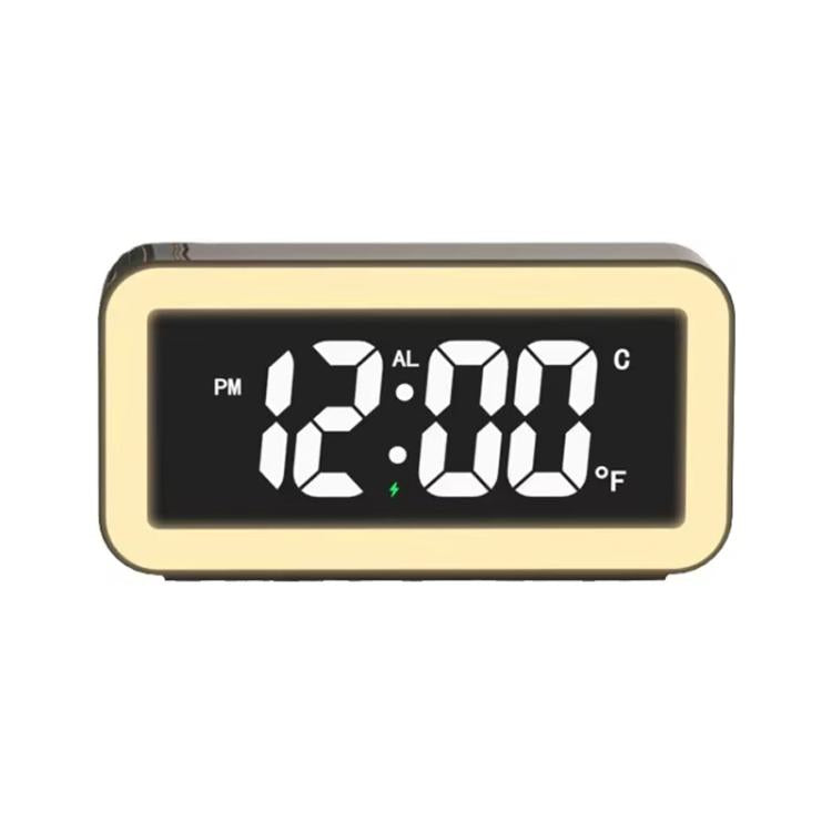 S281A LED Atmosphere Light Calendar / Temperature Display Clock With Wireless Charging Function - Black
