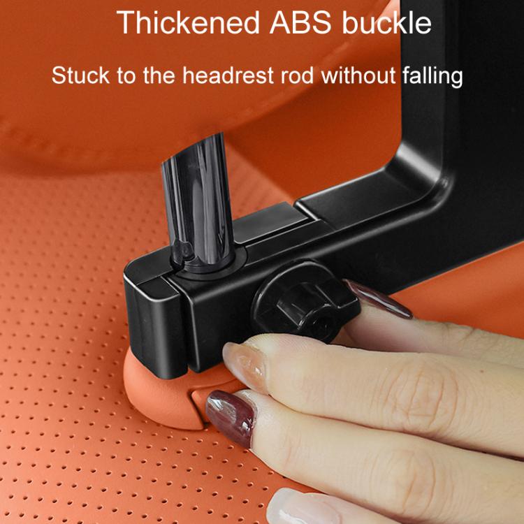 Universal Car Seat Back Double Hooks Umbrella Clothing Storage Rack - Black
