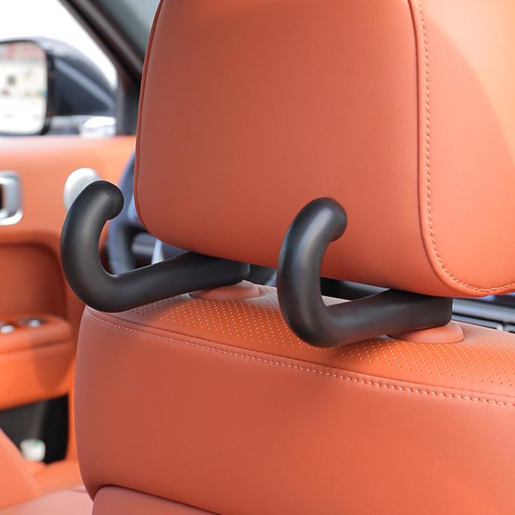 1pair Car Rear Seat Concealed Hook - Black