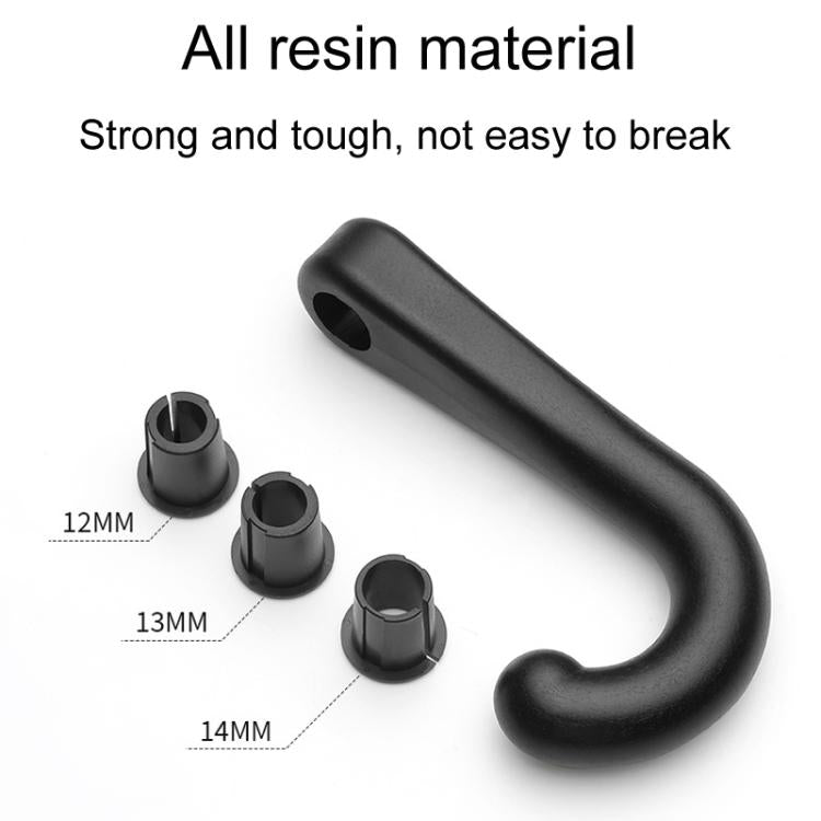 1pair Car Rear Seat Concealed Hook - Black