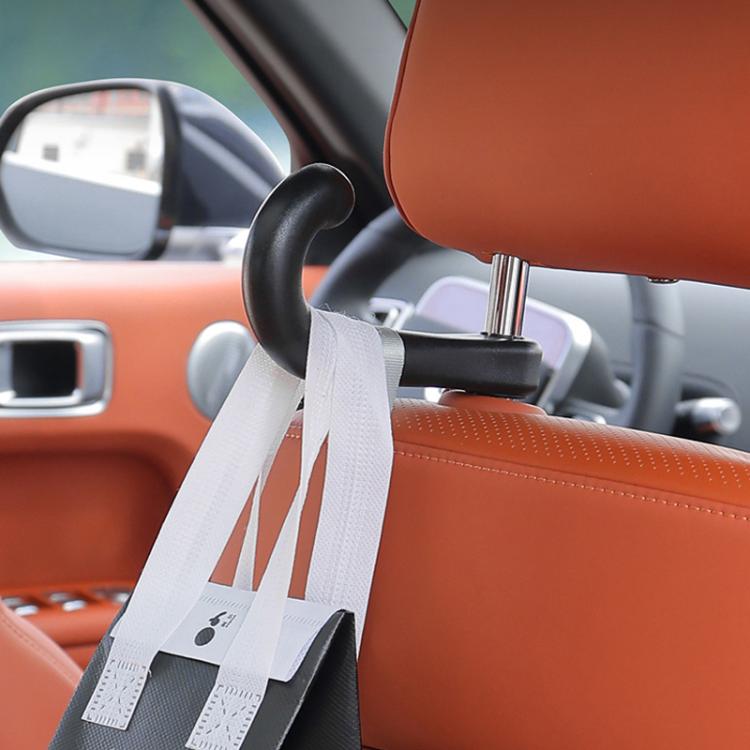 1pair Car Rear Seat Concealed Hook - Black