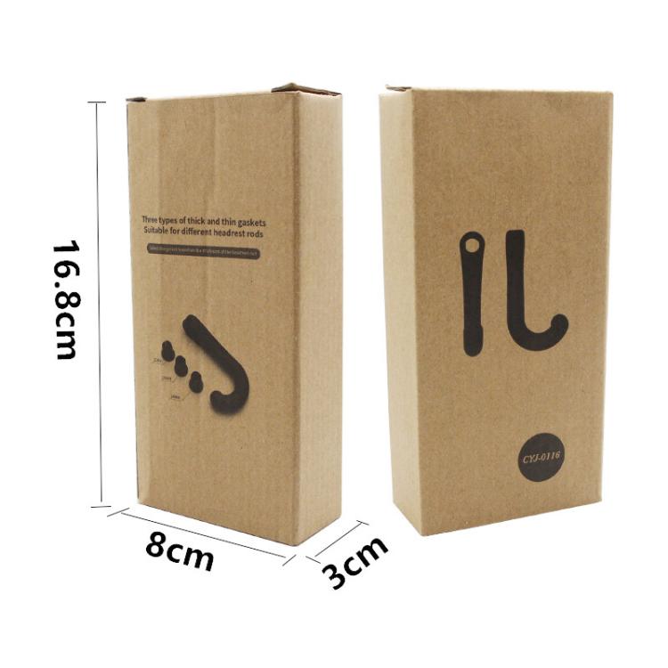 1pair Car Rear Seat Concealed Hook - Black