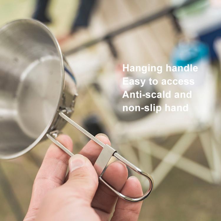 AOTU AT6440 2pcs 300ml+2pcs 500ml Portable Foldable Stainless Steel Bowl With Storage Bag Camping Cutlery Set