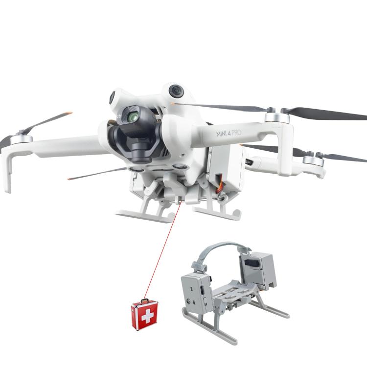 For DJI Mini 4 Pro Airdrop System USB Charging Thrower - Light Gray