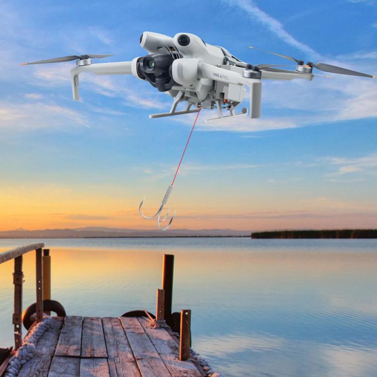 For DJI Mini 4 Pro Airdrop System USB Charging Thrower - Light Gray