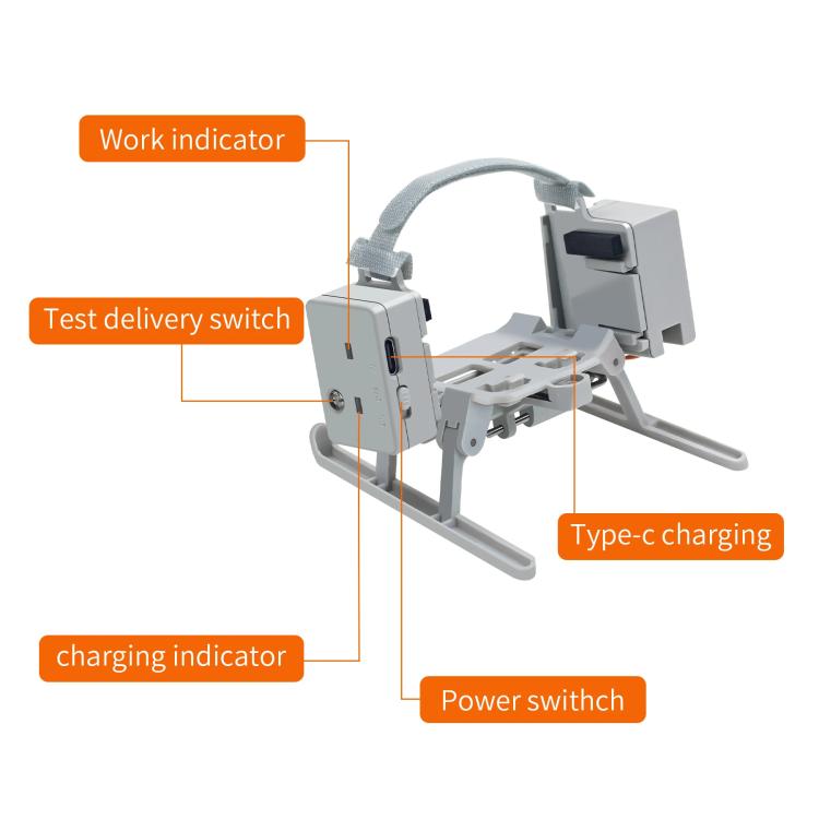For DJI Mini 4 Pro Airdrop System USB Charging Thrower - Light Gray