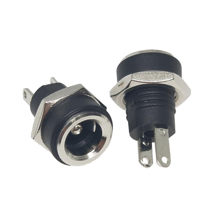 30pcs Electronic Equipment DC Female Power Socket With Nut, Needle Core: DC5.5x2.1MM