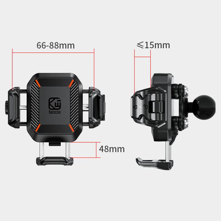 Kewig M33-C3 Outdoor Motorcycle Bike Riding Anti-Theft Shock Absorbing Cell Phone Holder - Rearview Mirror Lever