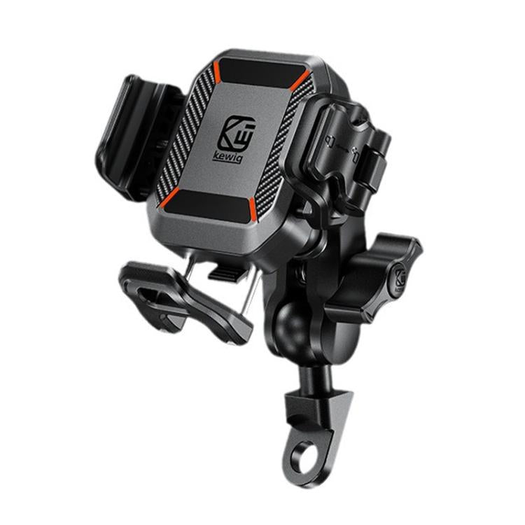Kewig M33-C2 Outdoor Motorcycle Bike Riding Anti-Theft Shock Absorbing Cell Phone Holder - Mirror Base Model