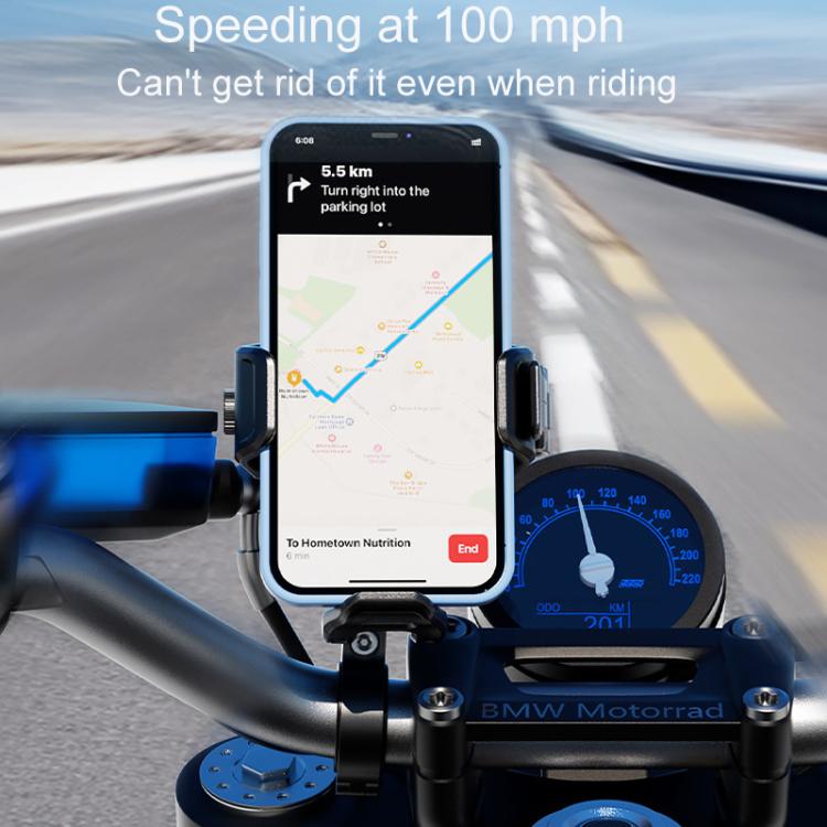 Kewig M33-C2 Outdoor Motorcycle Bike Riding Anti-Theft Shock Absorbing Cell Phone Holder - Mirror Base Model