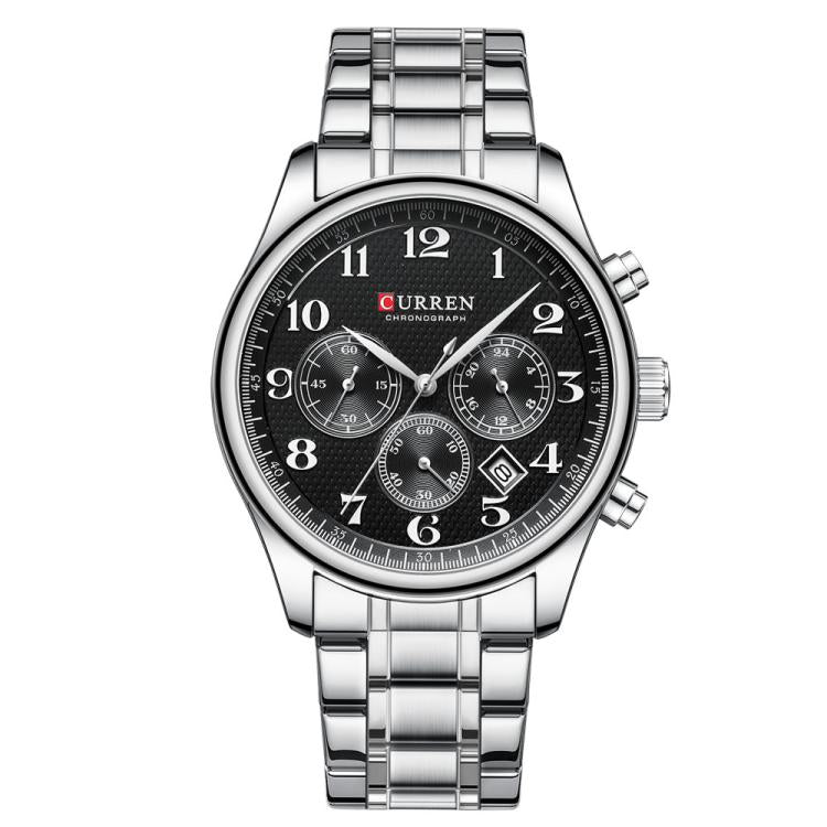 Curren Calendar Steel Strap Men Business Quartz Watch