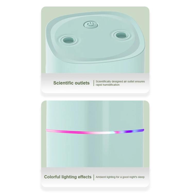 SD08 600ml Large Capacity Car Humidifier USB Dual Spray Air Aromatherapy Diffuser